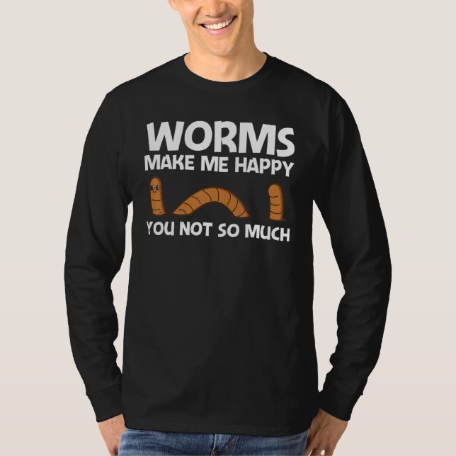 Worm Designs For Men Women Earthworm Grunting Farm T Shirt (Framsida)