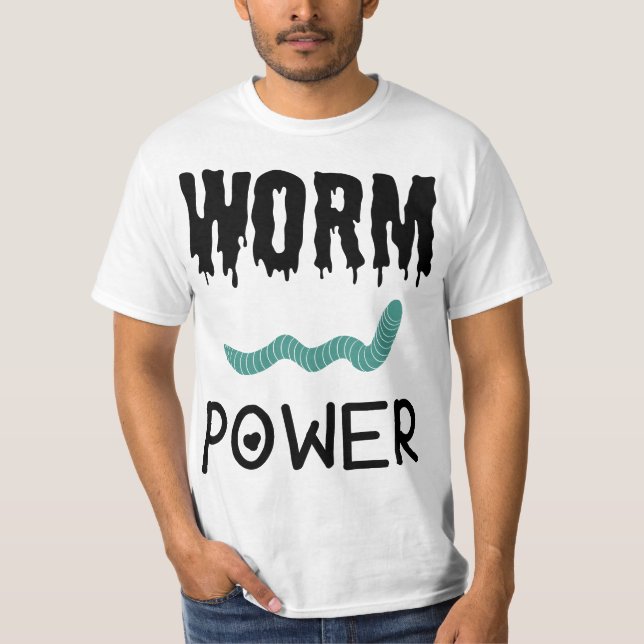 Worm Power T Shirt (Framsida)