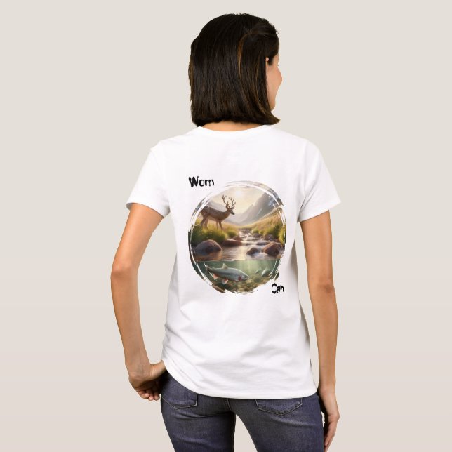 Worn Calm Edition Mountain Creek-scen  T Shirt (Hel baksida)