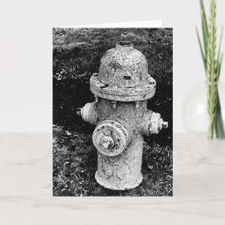 Worn Chipped Rusty Old Fire Hydrant Photo Kort