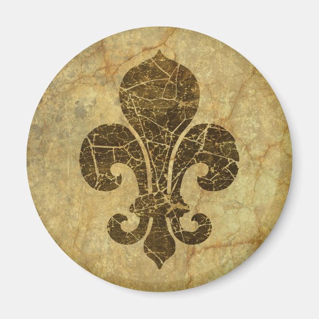 Worn Fleur De Lis Magnet (Framsidan)