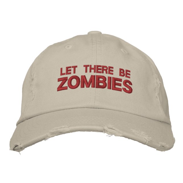 "Worn look", låt Zombies finnas. Broderad Keps (Framsida)