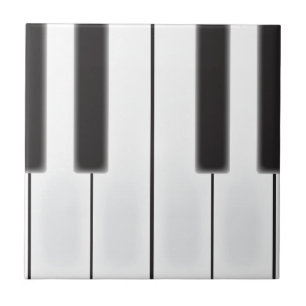 Worn Piano Nycklar Kakelplatta