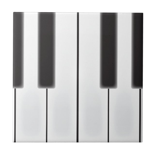 Worn Piano Nycklar Kakelplatta (Framsidan)