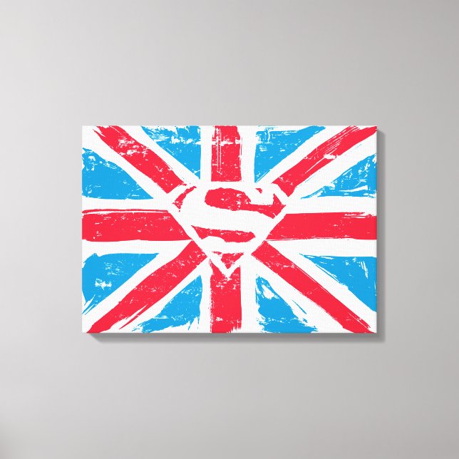 Worn S-Shield over Flagga Canvastryck (Framsida)