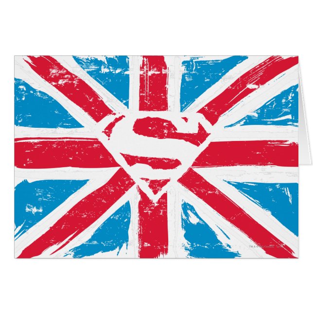 Worn S-Shield over Flagga Hälsningskort (Framsidan Horizontal)