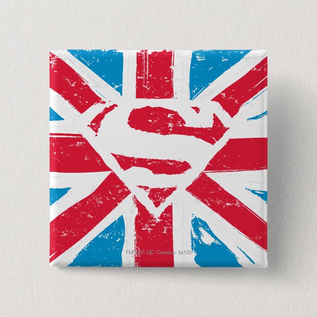 Worn S-Shield over Flagga Knapp (Framsida)