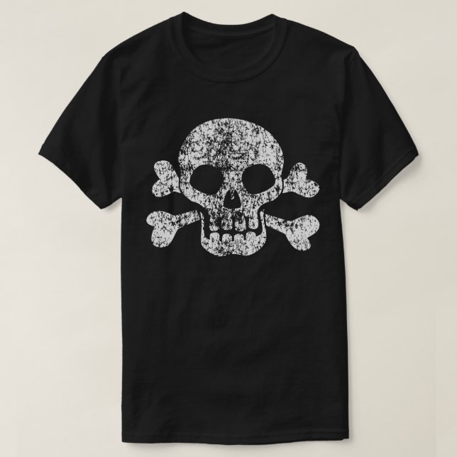 Worn Skull och Crossbone Tröja (Design framsida)