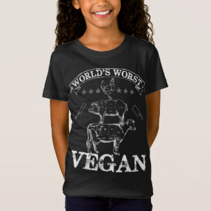 Worst Vegan Kött BBQ Chicken Gris Cow T Shirt