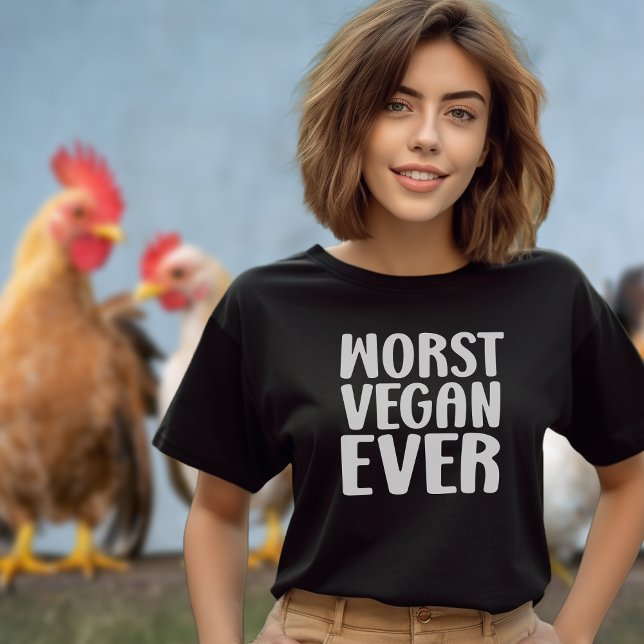 Worst Vegan nånsin, Black and White Activism T Shirt (Skapare uppladdad)