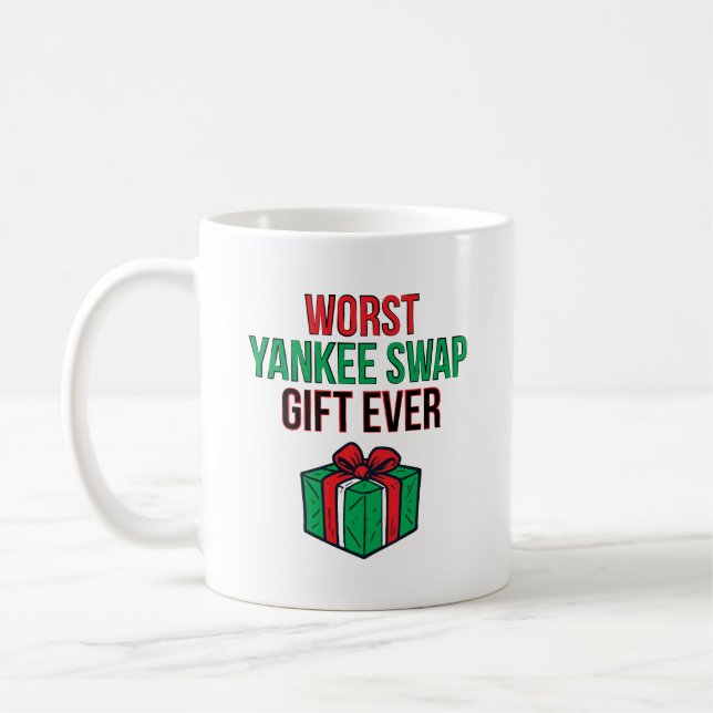 Worst Yankee Swap Gift Ever Kaffemugg (Vänster)