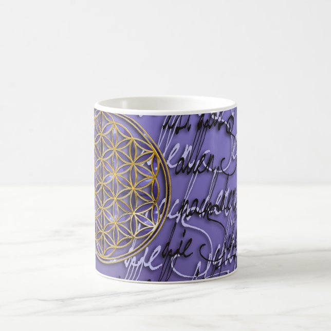 Worte Der Blume Des Lebens Kaffemugg (Center)