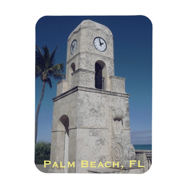 Worth Avenue Clock Torn - Handflatan Beach, FL Magnet (Vertikal)