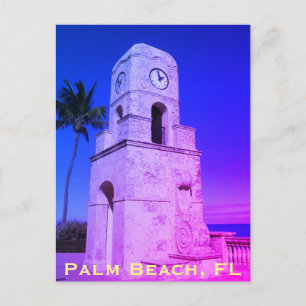 Worth Avenue Clock Torn - Handflatan Beach, FL Vykort