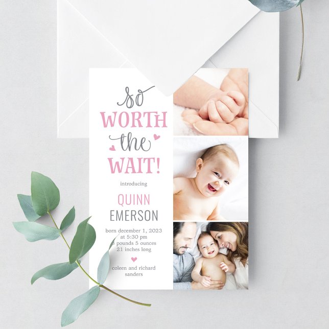 Worth Väntar på Baby födelsemärkning Julkort (Skapare uppladdad)