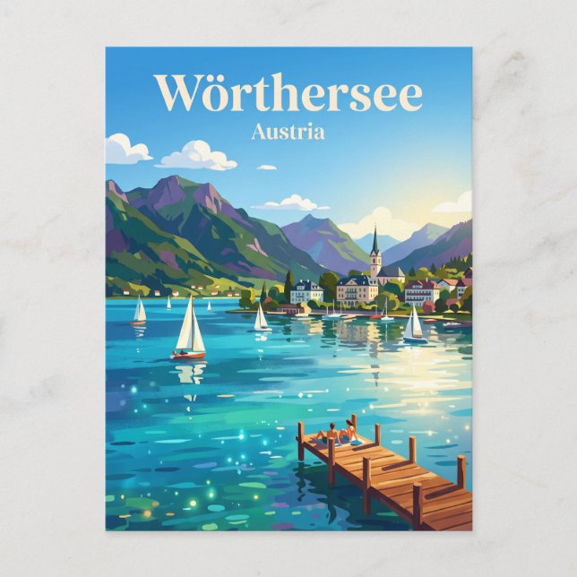 Wörthersee Österrike Vykort (Framsida)