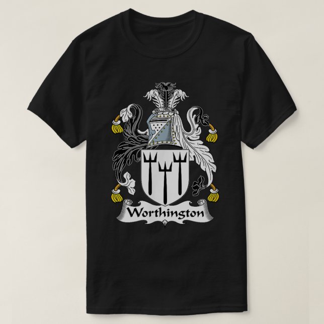 Worthington Jackar Arm Family Crest T Shirt (Design framsida)