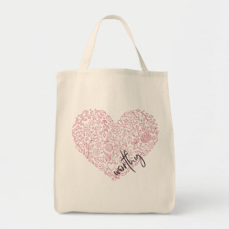 Worthy Heart Tote Bag Tygkasse