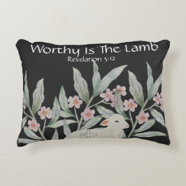 Worthy Is The Lamb Round Accent Pillow Prydnadskudde