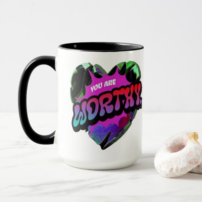Worthy Mugg - Motiverad självbekräftande kaffe (Med munk)