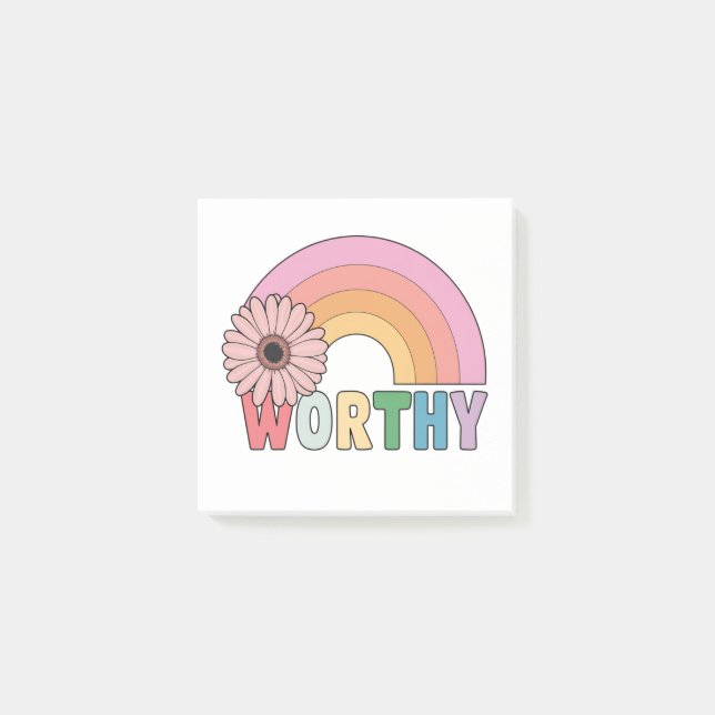 Worthy Rainbow Bloom Post-it Block (Framsida)