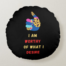 Worthy Round Pillow Rund Kudde