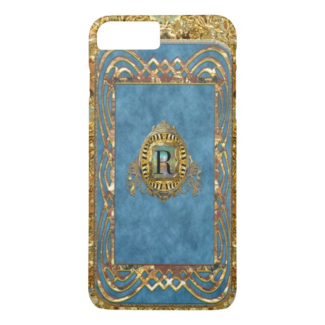 Woshamp Blew Monogram Case-Mate iPhone Skal (Baksida)