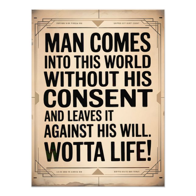  Wotta Life - Entering and Exiting Fototryck (Framsidan)