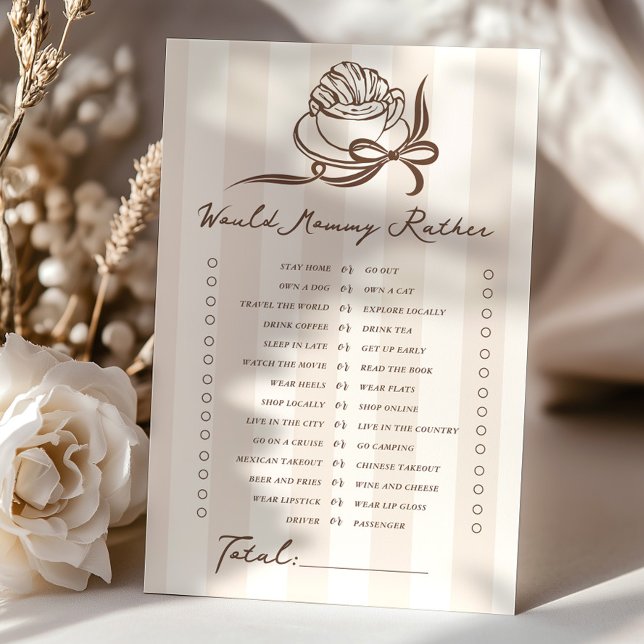 Would Mommy Rather Cafe bebe Bow Baby Shower (Skapare uppladdad)