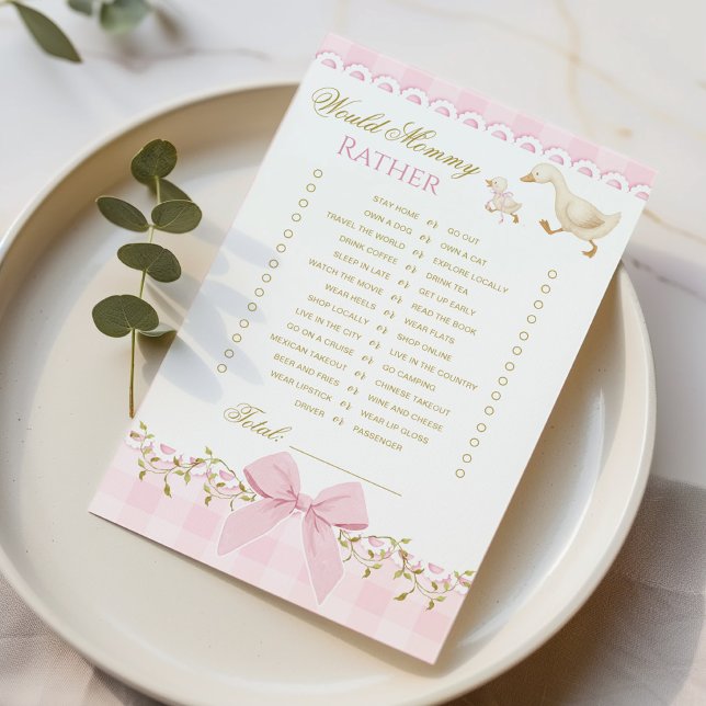 Would Mommy Rather Silly Goose Pink Gingham game (Skapare uppladdad)