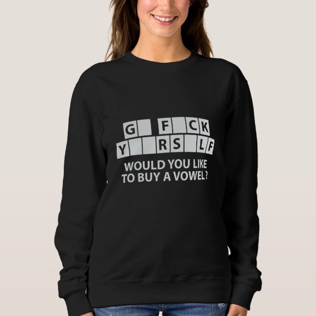 WOULD YOU LIKE TO BUY A VOWEL Dad Joke T Shirt (Framsida)