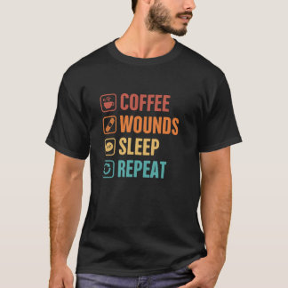 Wound Care Nurse Caffeinfritt kaffesår Sömn R T Shirt
