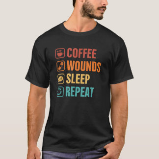 Wound Care Nurse Caffeinfritt kaffesår Sömn R T Shirt