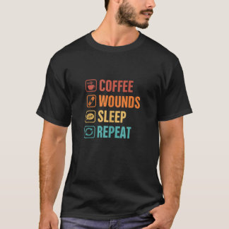 Wound Care Nurse Caffeinfritt kaffesår Sömn R T Shirt