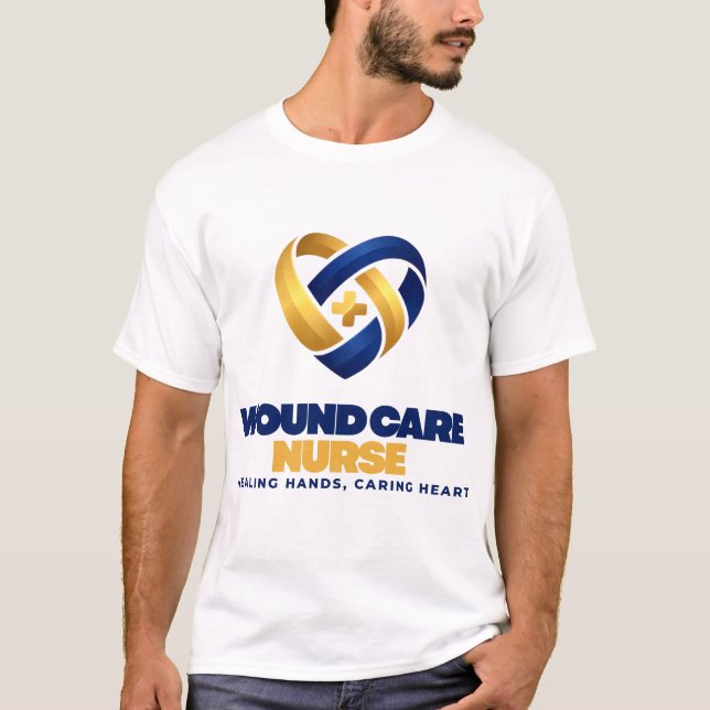 Wound Care Nurse Healing Hands Heart T Shirt (Framsida)