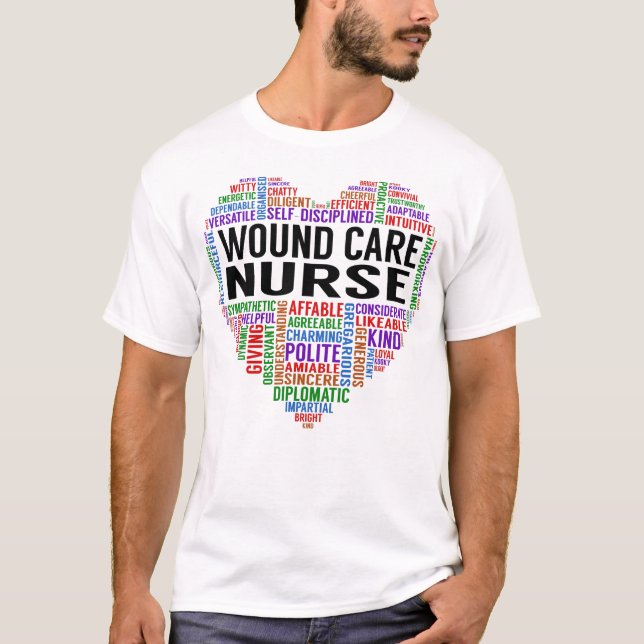 Wound Care Nurse Heart T Shirt (Framsida)