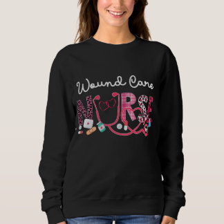 Wound Care Nurse Leopard Play Kärlek Heart Stethos T Shirt