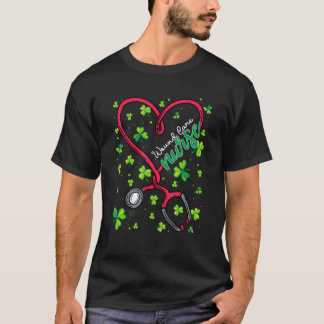 Wound Care Nurse St patricks day Kärlek Stethoscop T Shirt