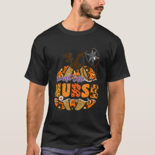 Wound Care Nurse Stethoscope Halloween Pumpkin Leo T Shirt