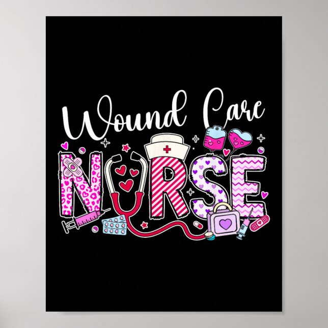 Wound Care Nurse Valentines Day Funny Nursing Ste Poster (Framsidan)