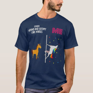 Wound Ostomy Care Nurse Unicorn andra du T Shirt
