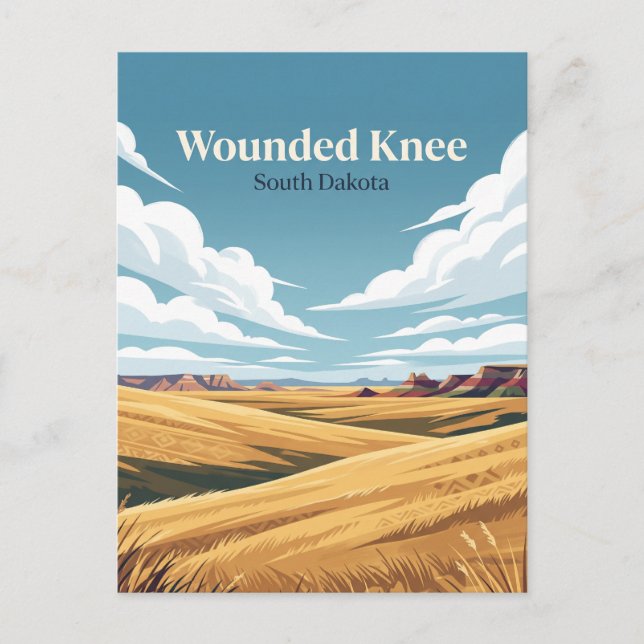 Wounded Knee South Dakota Vykort (Framsida)