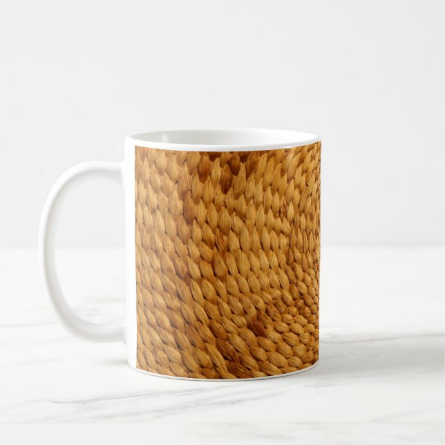 woven bast background texture brown kaffemugg (Vänster)