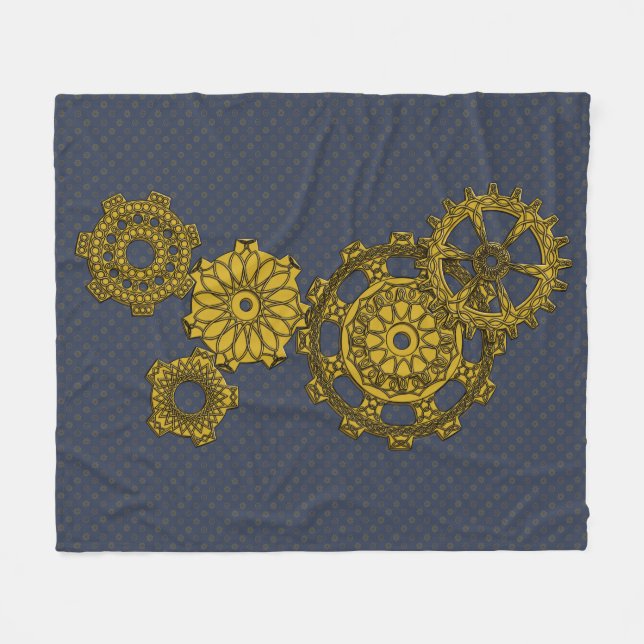 Woven Clockwork Fleece Blanket (Framsidan (Horisontell))