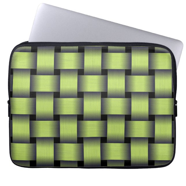 Woven Greenery Laptop Fodral (Framsidan)
