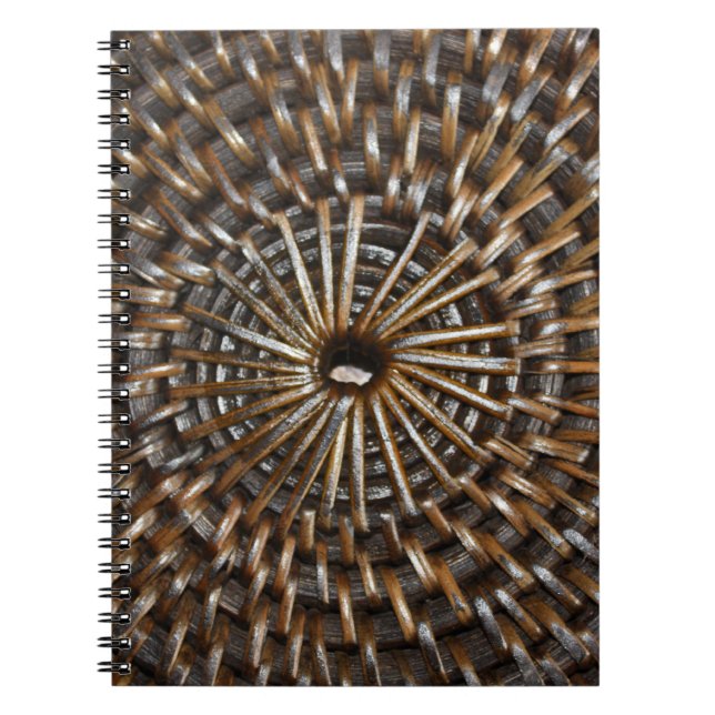 Woven Mat Anteckningsbok Med Spiral (Framsidan)