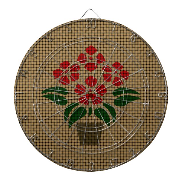 Woven Poinsetta Darttavla (Framsidan)