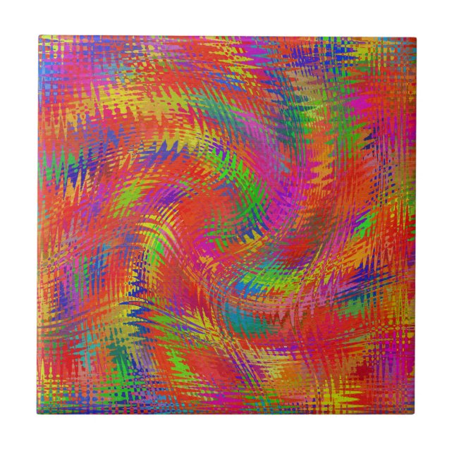 Woven Rainbow Kakelplatta (Framsidan)