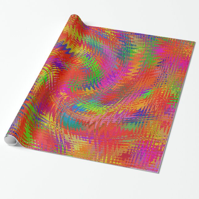 Woven Rainbow Presentpapper (Utrullad)