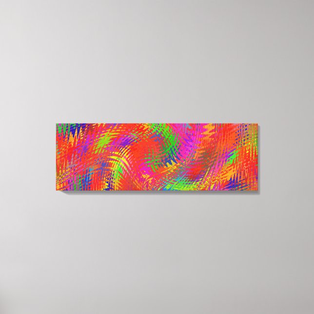 Woven Rainbow Triptych Canvastryck (Framsida)